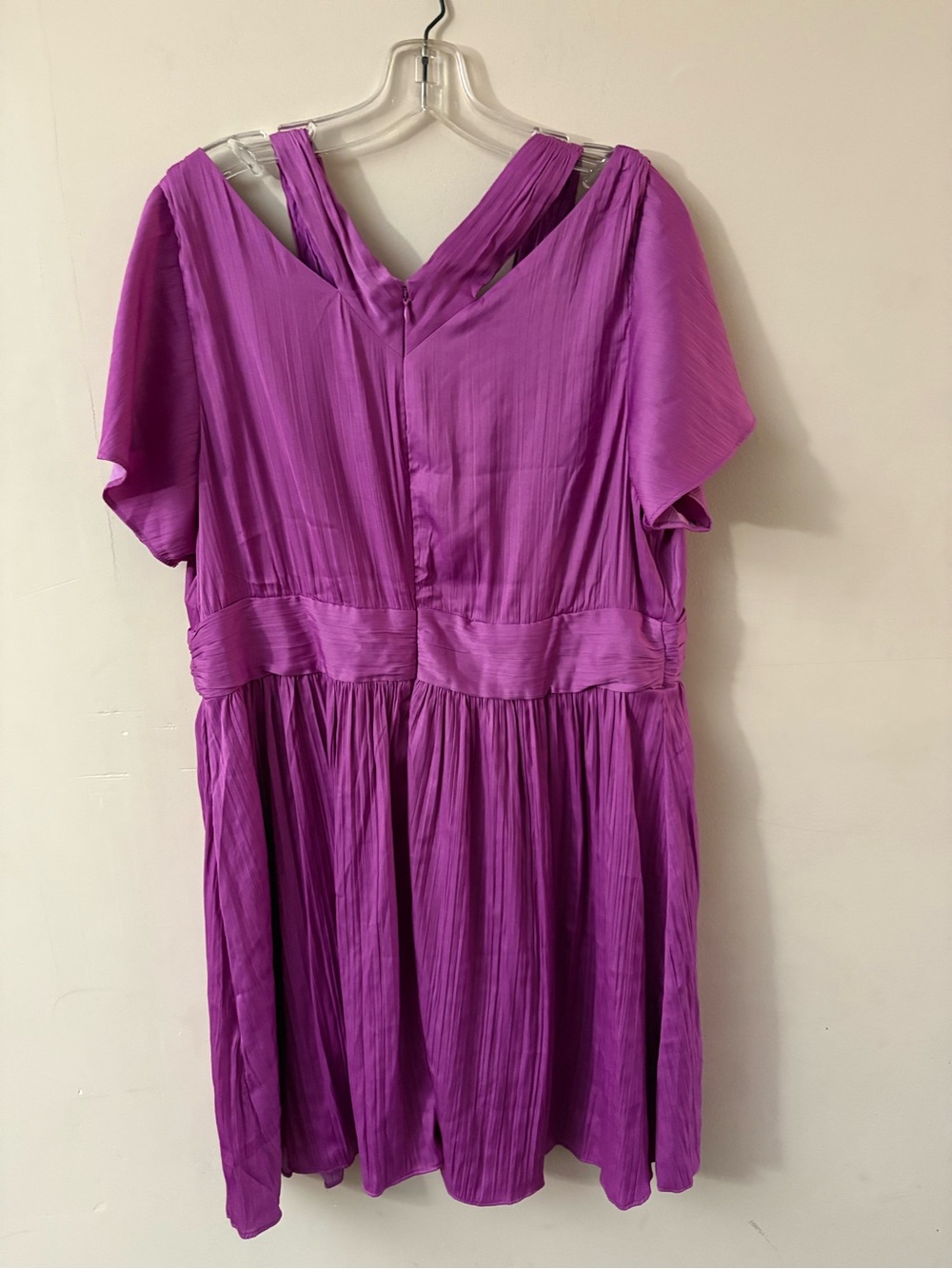 Anthropologie Purple V-Neck Vibrant Mini Dress Size 16W NWT - Picture 6 of 9